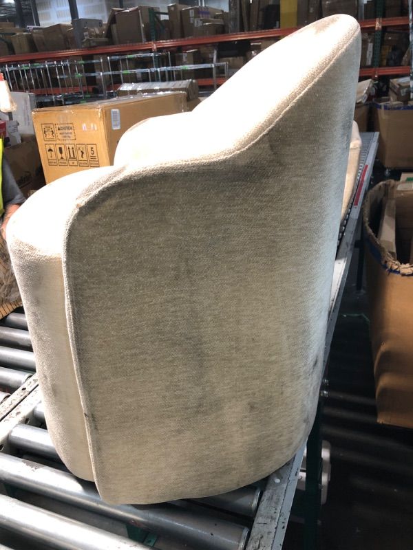 View 5 of ***DAMAGED - SEE NOTES/PICTURES*** KISLOT Upholstered Dining Chairs Set of 1 with Caster, Pre-Assembled, Sand