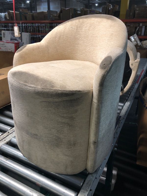 View 2 of ***DAMAGED - SEE NOTES/PICTURES*** KISLOT Upholstered Dining Chairs Set of 1 with Caster, Pre-Assembled, Sand