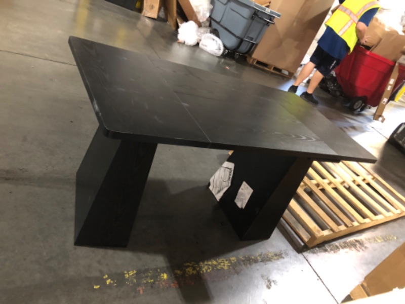 View 2 of ***TRUCK/TRAILER PICKUP ONLY*** ***STOCK PHOTO FOR REFERENCE ONLY***  BON AUGURE Black Coffee Table, 43 Inch Fluted Living Room Tables, Modern