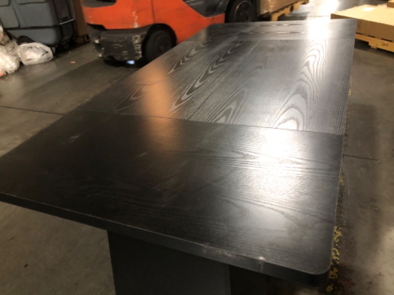 View 3 of ***TRUCK/TRAILER PICKUP ONLY*** ***STOCK PHOTO FOR REFERENCE ONLY***  BON AUGURE Black Coffee Table, 43 Inch Fluted Living Room Tables, Modern