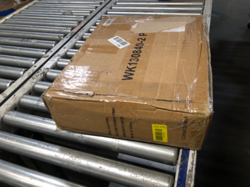 View 3 of ****USED UNKOWN IF MISSING PARTS***
Amazon Basics 3-Tier Rolling Utility or Kitchen Cart, Lockable Wheels, Multifunctional Storage, Metal Storage Organizer, Portable, Dusty Pink