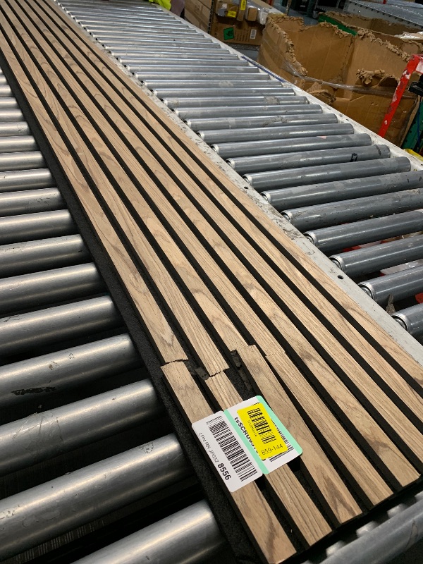 Photo 1 of ***PARTIAL SET- PRICE ADJUSTED***SMARTSTANDARD Wood Slat Wall Panels, 106" x 12.6", Walnut 1 piece