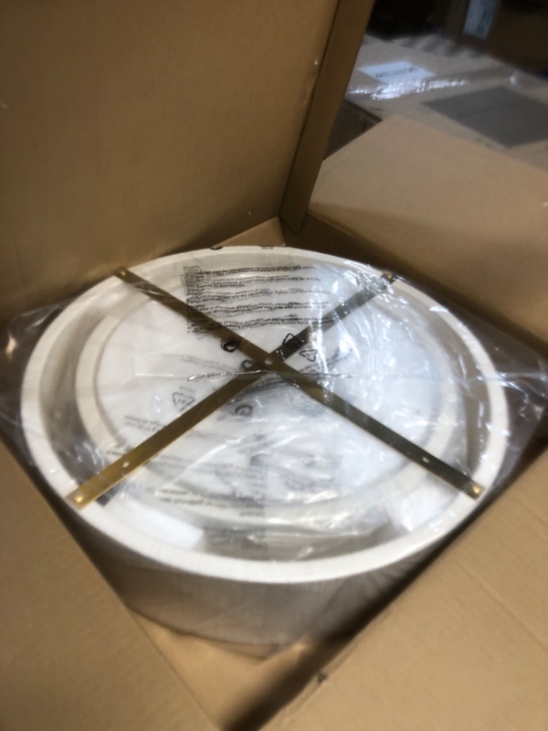 View 2 of ***STOCK PHOTO FOR REFERENCE ONLY***

YOMECOO 23.6" Large Linen Drum Chandelier, 6-Light Golden Light Fixture