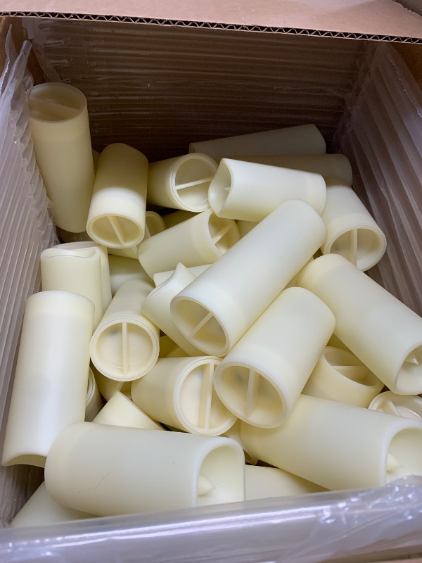 View 2 of ***STOCK PHOTO REFERENCE ONLY***Wfmolcand 40 Pack Flickering Flameless Candles with Remote Control - LED Fake Candle Perfect for Wedding,Outdoor,Table,Halloween,Christmas Decor - Create a Magical Ambiance Effortlessly three sizes