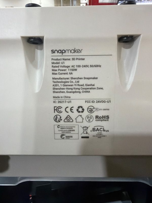 View 6 of ***MISSING PARTS**UNTESTED***Snapmaker U1 3D Printer, 4-Toolhead, 5s Toolchanger
