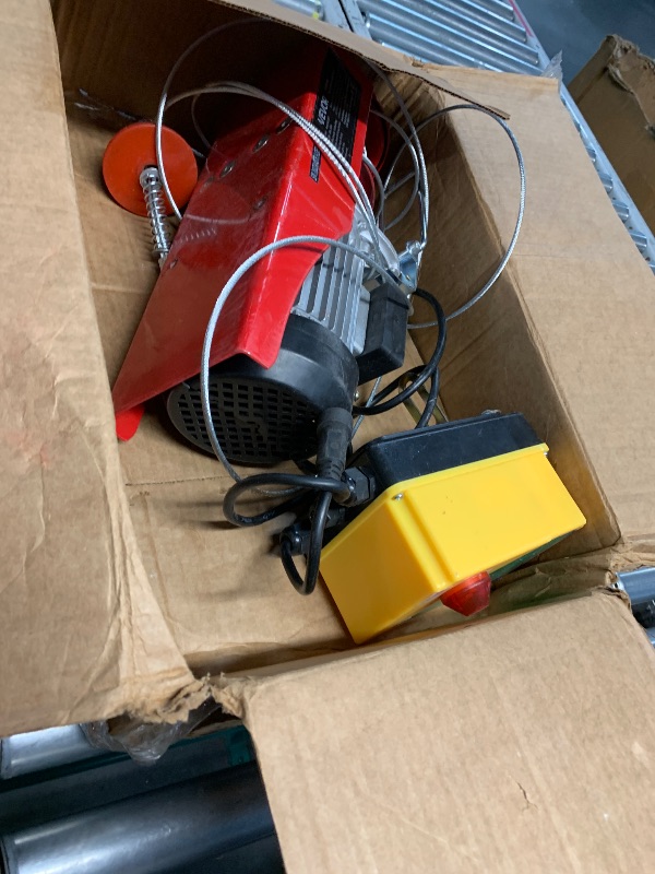 View 2 of ***MISSING PARTS***VEVOR 2200lbs Electric Hoist with Wireless Remote Control,110v Electric Hoist with Remote Control, 40ft/20ft Lifting Height & Motor, for Garage Warehouse Factory