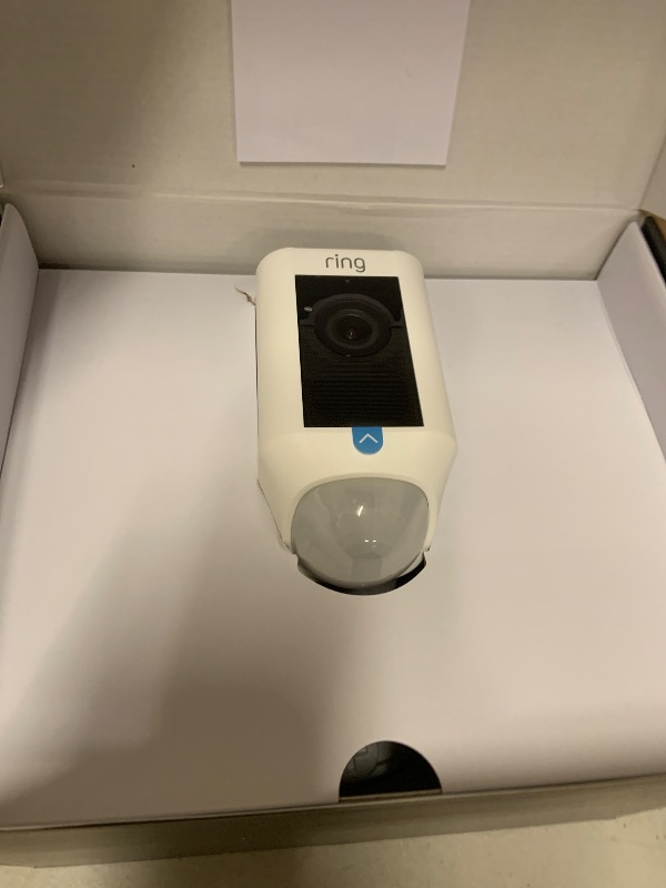 Photo 1 of Ring Floodlight Camera Motion-Activated HD Security Cam Two-Way Talk and Siren Alarm, White