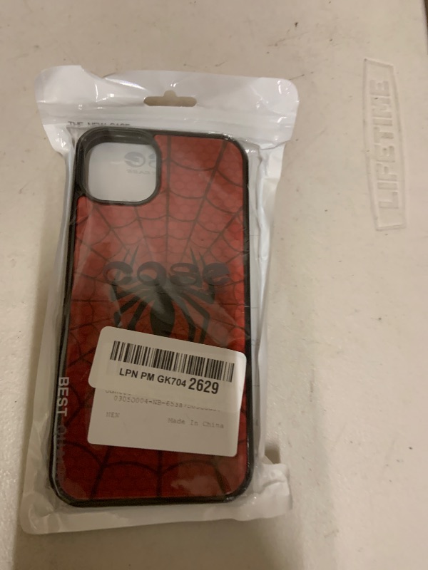 Photo 1 of Odhtst Red Phone Case Spider Compatible with iPhone 15 Plus - Shockproof Protective Designer Cute Cool Cover Black Phone Case for Man Boy Women Girls Child (6.7 in - Red Web)