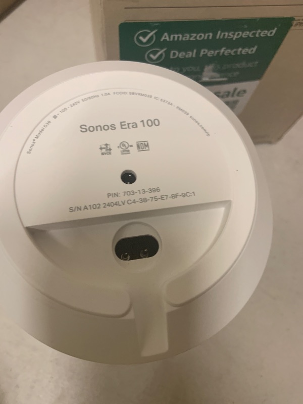 Photo 1 of Sonos Era 100 - White - Wireless, Alexa Enabled Smart Speaker