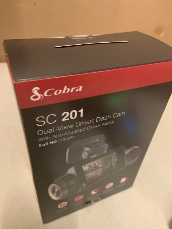 Photo 1 of Cobra Smart Dash Cam with Interior Cam (SC 201) - Full HD 1080P Resolution, Built-in WiFi & GPS, Live Police Alerts, Incident Reports, Emergency Mayday, Drive Smarter App, 16GB SD Card Incl.