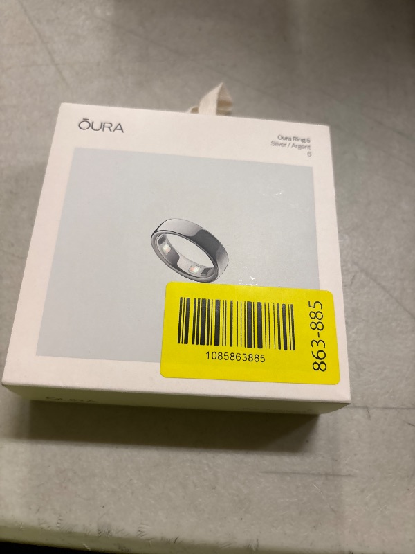 Photo 1 of Oura Ring 5 - Silver - Size 6 - World’s Smallest Smart Ring - Sleep, Activity, Women’s Health, AI Advisor, 1 Week of Battery Life, Size Before You Buy, Android & iOS Compatible