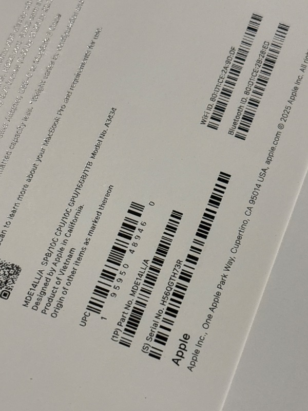 Photo 1 of Apple 2025 MacBook Pro Laptop with Apple M5 chip with 10?core CPU and 10?core GPU: Built for AI, 14.2-inch Liquid Retina XDR Display, 16GB Unified Memory, 1TB SSD Storage; Space Black