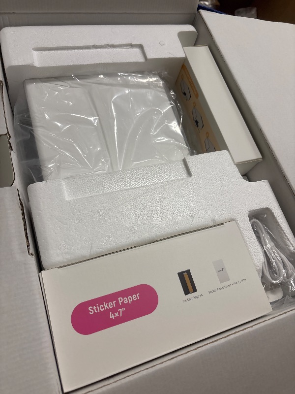 Photo 1 of Liene PixCut S1 Inspire Kit - All-in-One Color Sticker Printer & Cutting Machine, Thermal Dye-Sublimation Photo Printer, 300 DPI, Color Label Maker with 180 Sheets (36 Photo + 144 Sticker Paper)