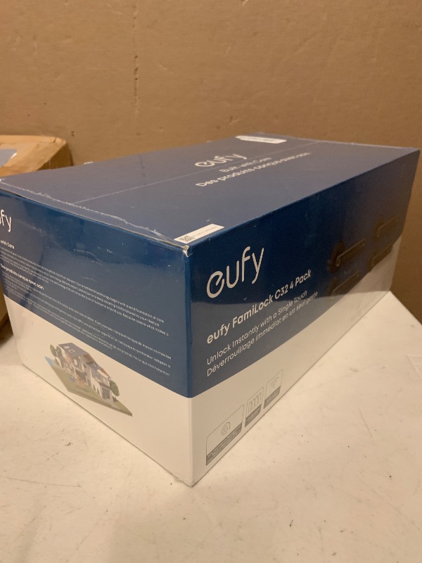 Photo 1 of eufy Security Smart Lock FamiLock C32 4-Pack, Fingerprint Lock with Handle
Interior Doors, Built-in Wi-Fi, App Control, Auto Lock, 4 AA Batteries, Alexa/Google, Rekey Not Supported, Keyless Door Lock