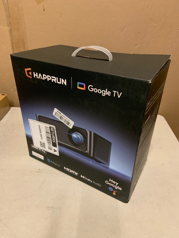 Photo 1 of HAPPRUN 3000 ANSI Lumens Outdoor Projector with Official Google TV