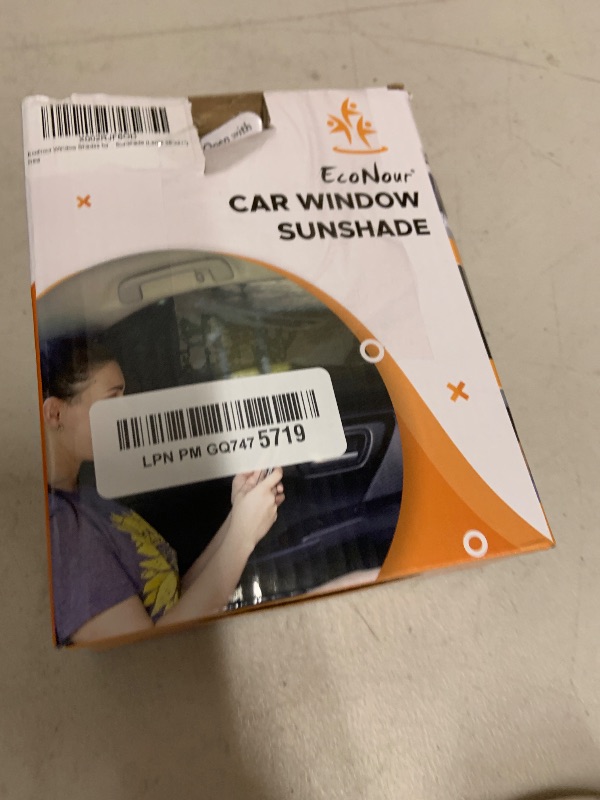 Photo 1 of EcoNour Car Window Shades for Side Windows (Pack of 2) | Sun Shade for Car Heat and UV Protection | Adjustable Elastic Fabric Baby Car Shade | Rear Side Window Sun Shade Accessories (Large 21"x36")