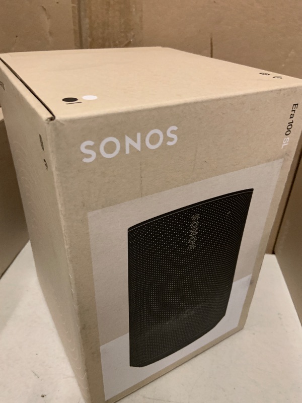 Photo 1 of Sonos Era 100 SL - Compact, Microphone-Free Speaker with WiFi, Bluetooth - Black