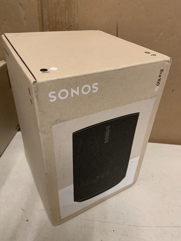 Photo 1 of Sonos Era 100 SL - Compact, Microphone-Free Speaker with WiFi, Bluetooth - Black