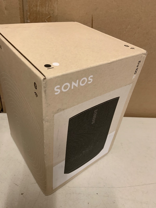 Photo 1 of Sonos Era 100 SL - Compact, Microphone-Free Speaker with WiFi, Bluetooth - Black