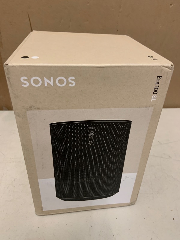 Photo 1 of Sonos Era 100 SL - Compact, Microphone-Free Speaker with WiFi, Bluetooth - Black