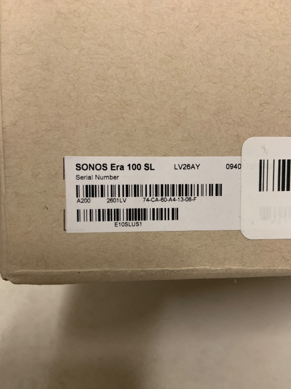 Photo 1 of Sonos Era 100 SL Compact, Microphone-Free Speaker - White