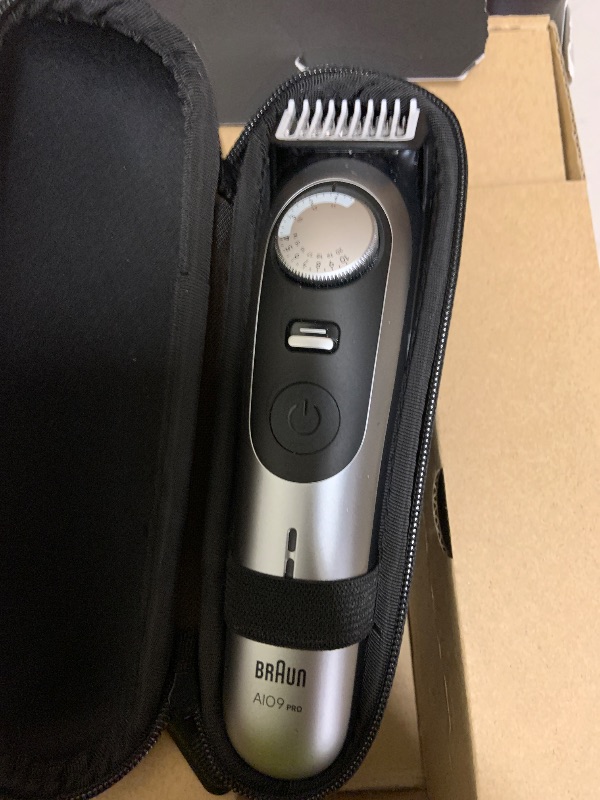 View 2 of Braun All-in-One Series 9 PRO Men's Electric Beard Trimmer, Hair Clipper, Shaver & Razor for Face, Hair & Body, AIO 9550 with Gillette Labs Razor, Cordless