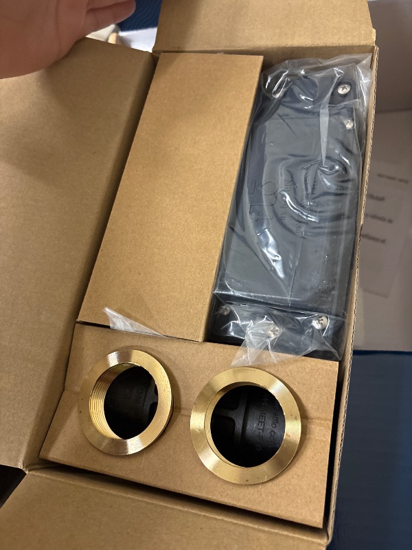 Photo 1 of Moen Flo 1-1/4-inch Smart Water Shut Off Valve, Smart Home Water Monitor Leak Detector, Wifi Connected, App Enabled Flow Meter and Shutoff, 900-002
