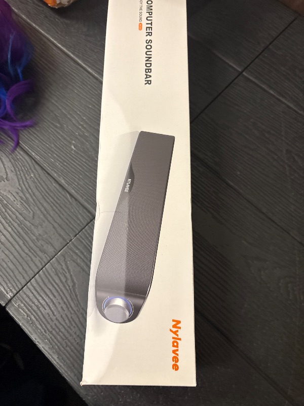 Photo 1 of Nylavee Computer Speakers, Hi-Fi Stereo Computer Sound Bar with Bluetooth & 3.5mm Aux, USB/USB-C Powered for Desktop PC, Laptop & Monitor, Built-in Mic and Headphone Jack