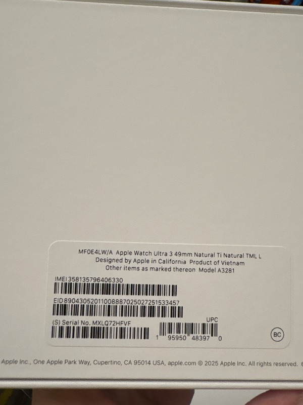 Photo 1 of Apple Watch Ultra 3