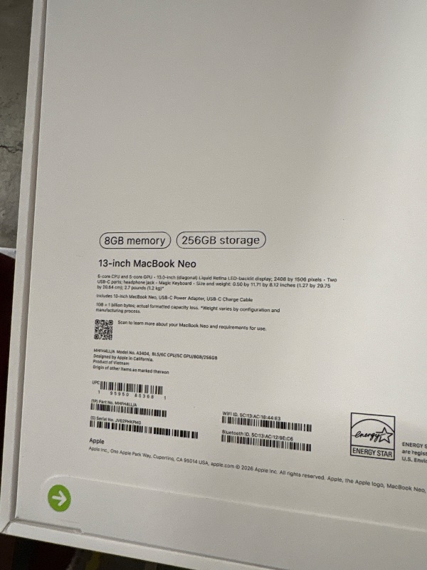 Photo 1 of MacBook Neo