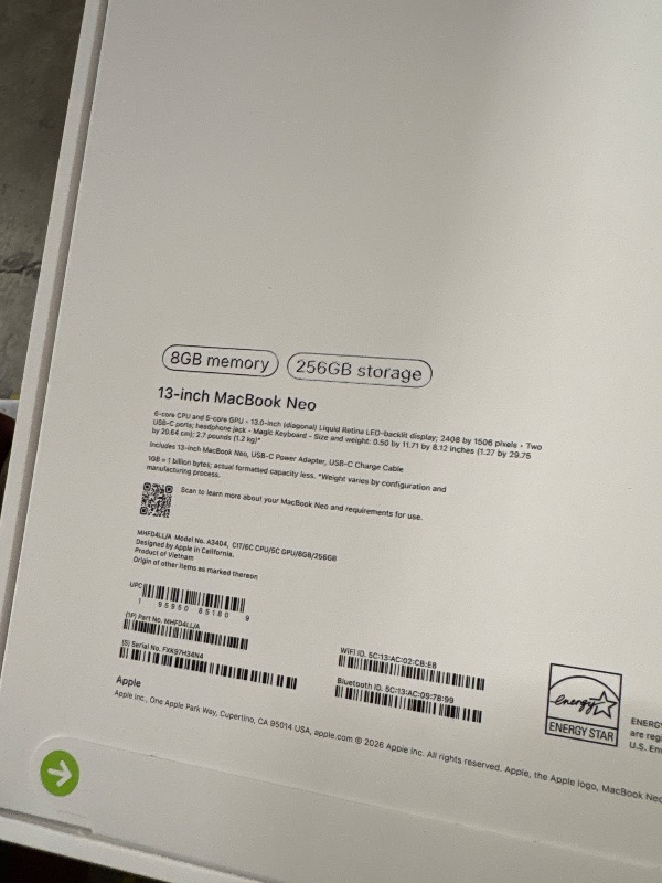 Photo 1 of MacBook Neo