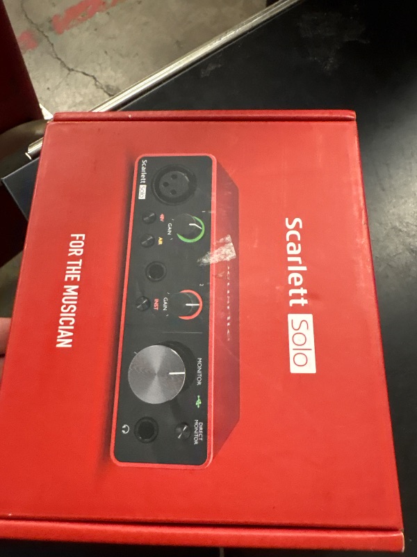 Photo 1 of Focusrite Scarlett Solo 3rd Gen USB Audio Interface for Guitarists, Vocalists, Podcasters or Producers to record and playback studio quality sound