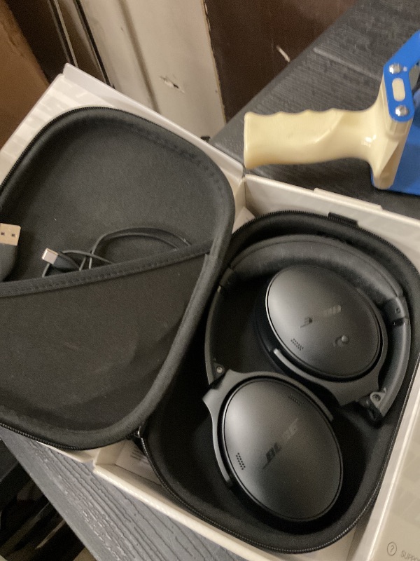 View 3 of Bose QuietComfort Headphones - Wireless Bluetooth Headphones, Active Over Ear Noise Cancelling and Mic, USB-C Charging, Deep Bass, Up to 24 Hours of Playtime, Black