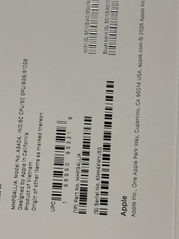 Photo 1 of Apple 2026 MacBook Neo 13-inch Laptop with A18 Pro chip: Built for AI and Apple Intelligence, Liquid Retina Display, 8GB Unified Memory, 512GB SSD Storage, 1080p FaceTime HD Camera, Touch ID; Indigo