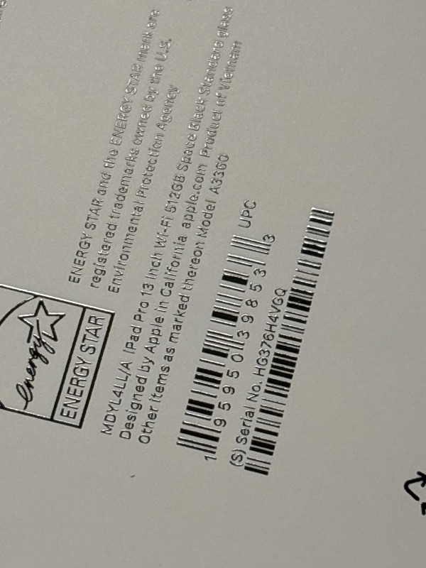 Photo 1 of Apple iPad Pro 13-inch (M5): Ultra Retina XDR Display, 512GB, Landscape 12MP Front Camera/12MP Back Camera, LiDAR Scanner, Wi-Fi 7 with Apple N1, Face ID, All-Day Battery Life — Space Black