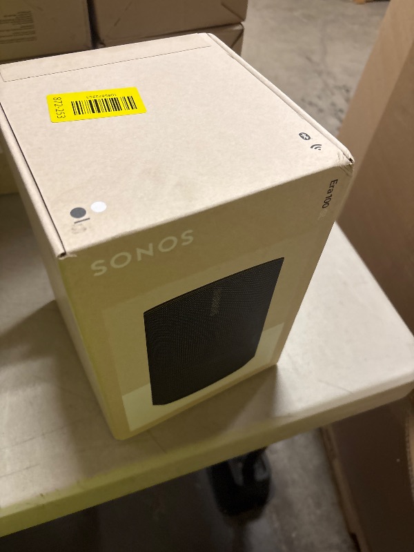 Photo 1 of Sonos Era 100 SL - Compact, Microphone-Free Speaker with WiFi, Bluetooth - Black