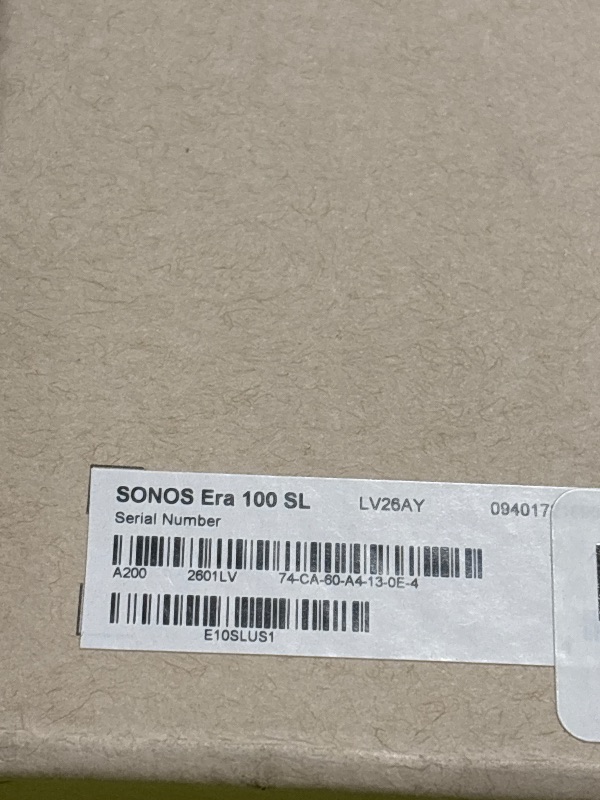 Photo 1 of Sonos Era 100 SL Compact, Microphone-Free Speaker - White