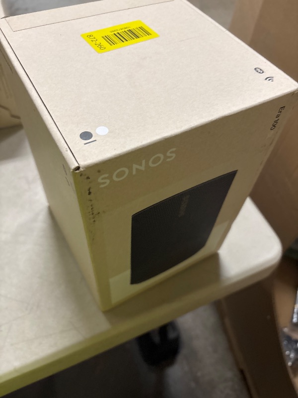 Photo 1 of Sonos Era 100 SL - Compact, Microphone-Free Speaker with WiFi, Bluetooth - Black