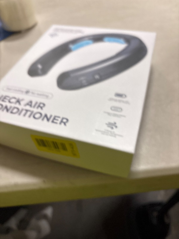 Photo 1 of Portable Neck Air Conditioner Fan,Bladeless Fans,Long Endurance Limited Version Portable Neck Fan with LED Rechargeable Personal Neck Fans,3 Latest Cooler Plates,Quiet,Lightweight Neck Fans,Black