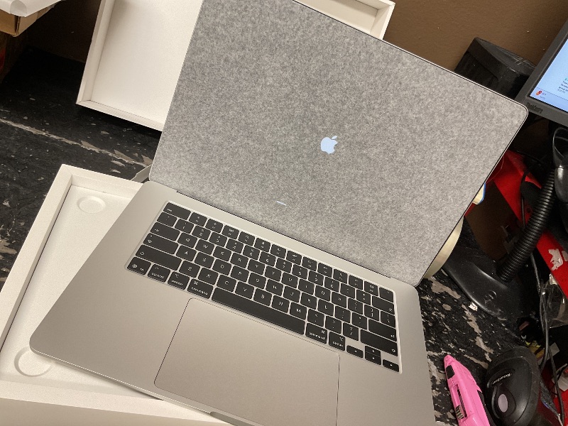 Photo 1 of SEE NOTES AND PICTURES……………Apple 2026 MacBook Air 15-inch Laptop with M5 chip: Built for AI, 15.3-inch Liquid Retina Display, 16GB Unified Memory, 512GB SSD, 12MP Center Stage Camera, Touch ID, Wi-Fi 7; Silver
