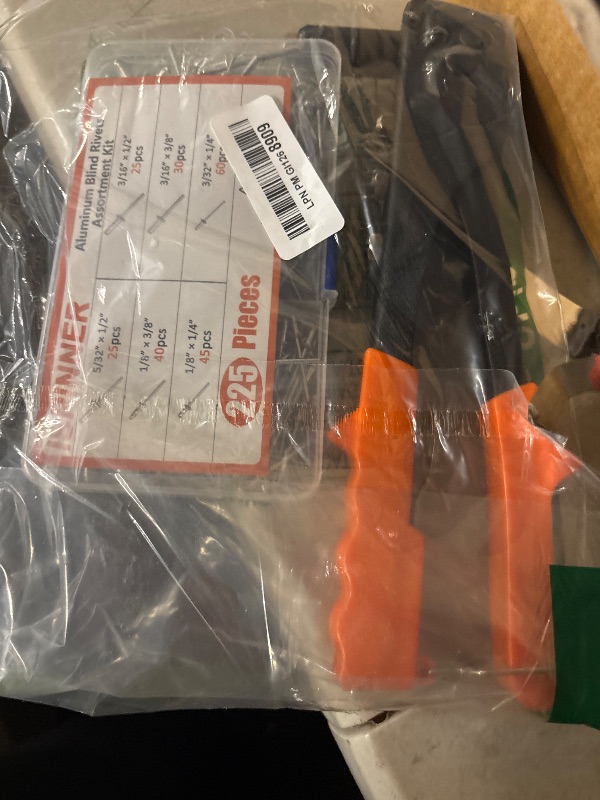 Photo 1 of ISPINNER 225pc Aluminum Blind Rivet Kit with Hand Riveter