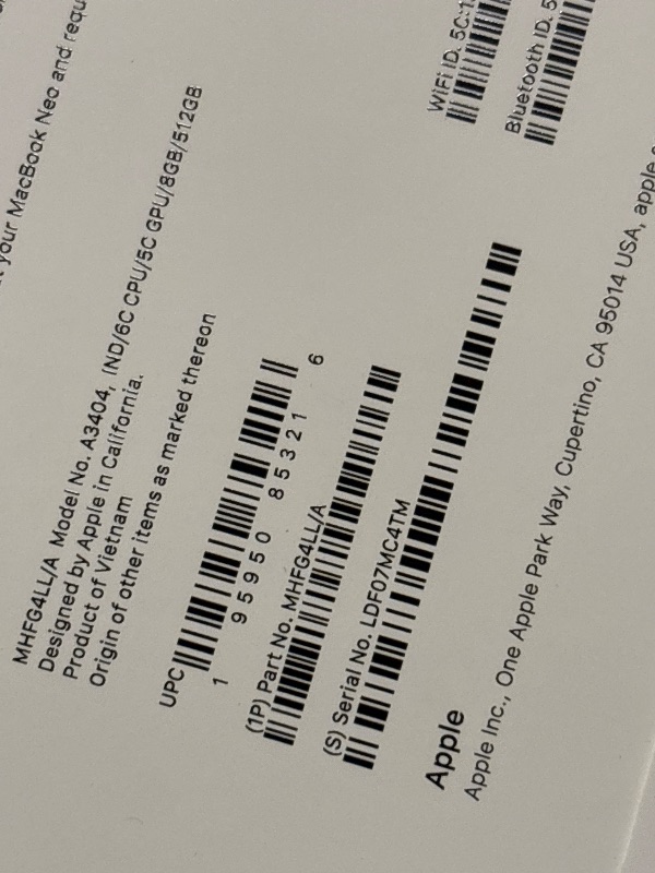 Photo 1 of Apple 2026 MacBook Neo 13-inch Laptop with A18 Pro chip: Built for AI and Apple Intelligence, Liquid Retina Display, 8GB Unified Memory, 512GB SSD Storage, 1080p FaceTime HD Camera, Touch ID; Indigo