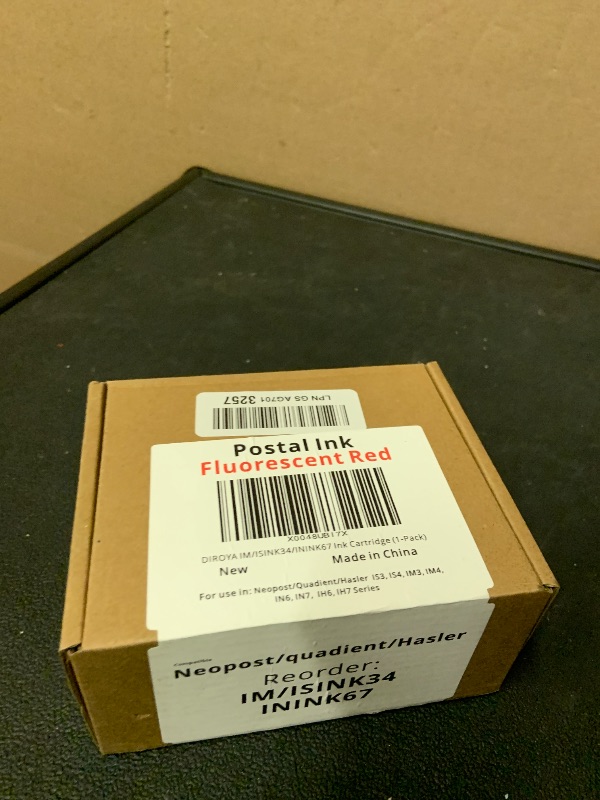 Photo 1 of diroya ISINK34 ININK67 Compatible Ink Cartridge for Quadient Neopost IS300, IS330, IM480, IM460, IN600, IN700 Series Fluorescent Red ISINK3 ISINK4 ISINK4HC Postage Meter Ink