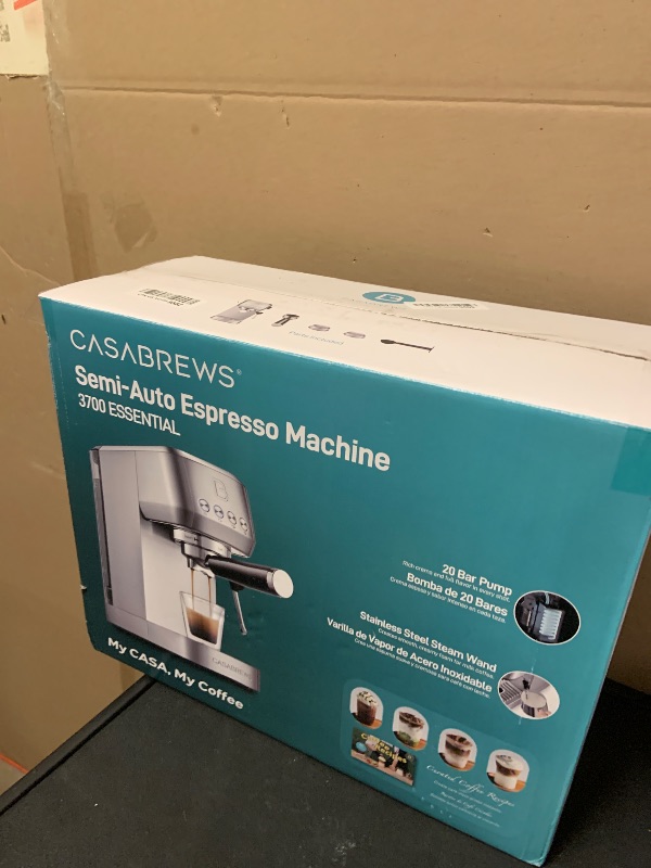 Photo 1 of CASABREWS 3700 Essential Stainless Steel Espresso Machine with Steam Wand