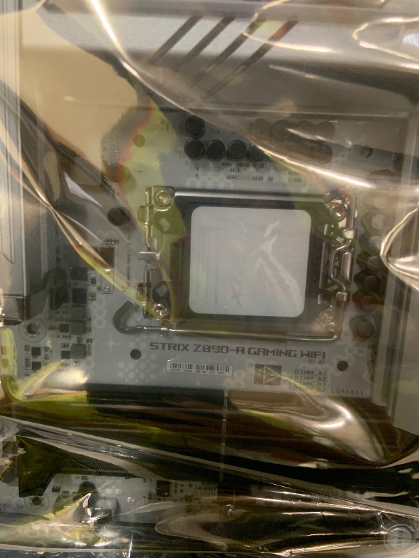 Photo 1 of ASUS ROG STRIX Z890-A GAMING WIFI Z890 LGA 1851 ATX motherboard, Intel® Core™ Ultra Series 2 Ready, Advanced AI PC-ready, 16+2+1+2 stages, DDR5, WiFi 7, 2.5G, 5x M.2, Thunderbolt™ 4, USB Type-C, AI OC