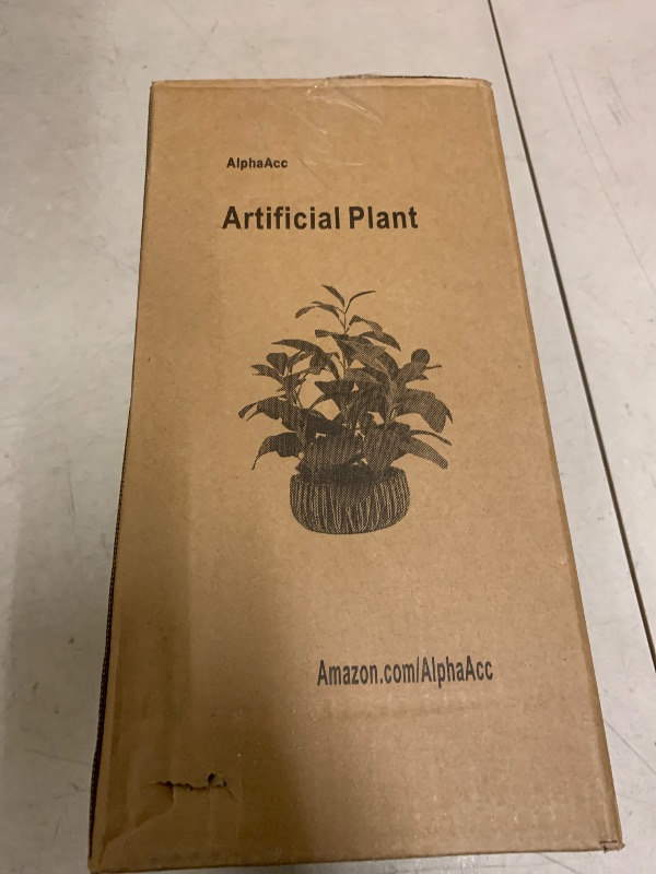 Photo 1 of AlphaAcc Artificial Plants Decor Greenery Fake Succulents Indoor Potted Fake Plant with Rustic Black Clay Planter for Home Decor Farmhouse Room Bathroom Bedroom Kitchen Office Table Decor