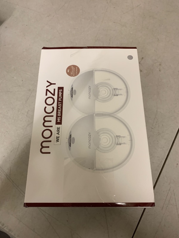 Photo 1 of Momcozy M5 Hands-Free Wearable Breast Pump Without APP, Double-Sealed Flange for Baby-Like Comfort, 3 Modes & 9 Suction Levels, Portable Electric Pump – 24mm, 2-Pack Quill Gray