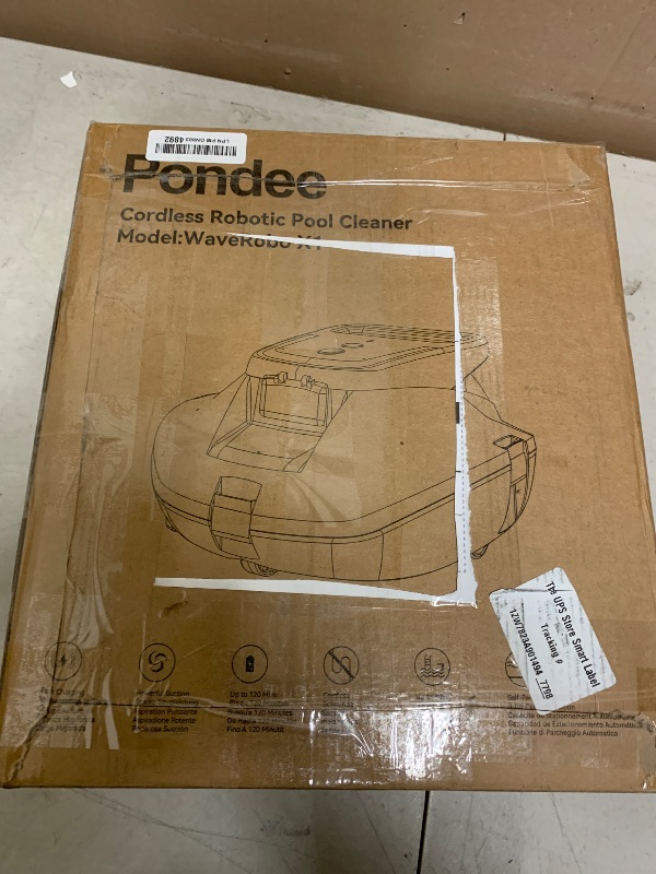 Photo 1 of Pondee X1 Robotic Pool Vacuum, Cordless Pool Cleaner with 120-Min Runtime, Auto-Parking, 2.5h Fast Charging, for Above-Ground & Flat-Bottom Inground Pools up to 850 sq.ft