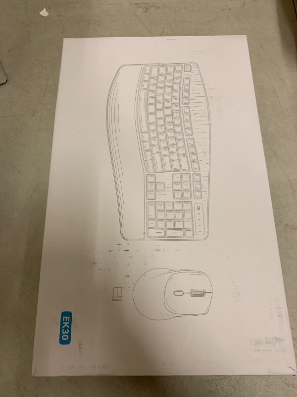 Photo 1 of Wireless Keyboard and Mouse Combo,2.4G Full Size Wave Keys Ergonomic Keyboard with Wrist Rest for Natural Typing, 3 DPI Adjustable Ergonomic Silent Mouse for Computer/Laptop/Windows/Mac (Black)