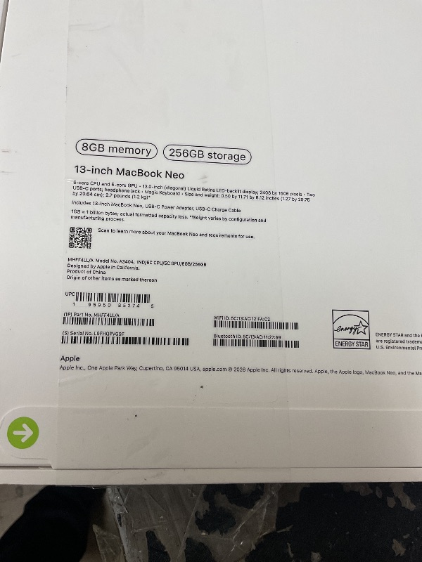 Photo 1 of 13 inch MacBook Neo